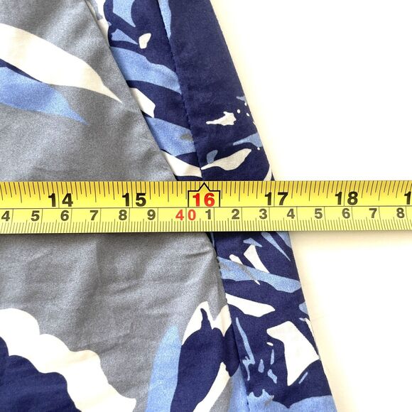 PIAZZA SEMPIONE Jennifer Cotton Bold Floral Print Pants Trousers Blue - Picture 7 of 11